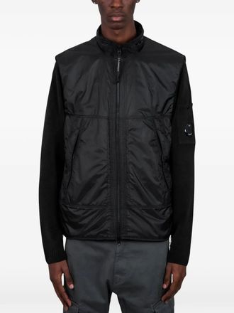 C.P. Company zip-up logo-detail gilet - men - Fabric - S - Black