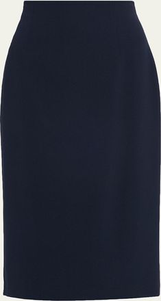 Lafayette 148 New York Finesse Crepe Midi Pencil Skirt