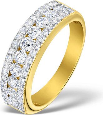 The Diamond Store Diamond 1.00ct And 18K Gold Half Eternity Ring - N4495