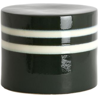 Light & Living Mesa Auxiliar Light & Living Mooca Cer&aacute;mica Verde Oscuro-blanco