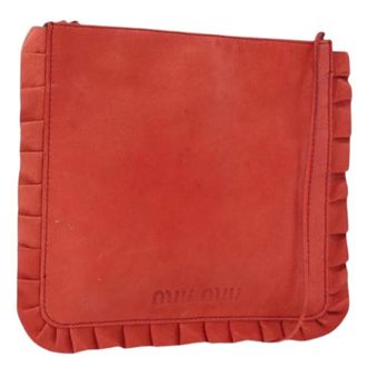 Miu Miu Pre-owned Shoulder Bag - Dames - Pre-owned - Rood - Maat: ONE Size Leer