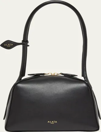 Alaia Le Bouledogue Dome Leather Shoulder Bag
