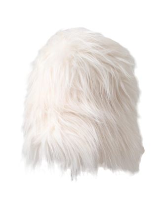 Dolce & Gabbana White Acrylic Fur Womens Bucket Hat Polyester Modacrylic