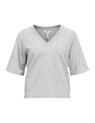 Object Womens Objthess 2/4 Lo V-Neck Knit Top Noos, Light Grey Mix, L