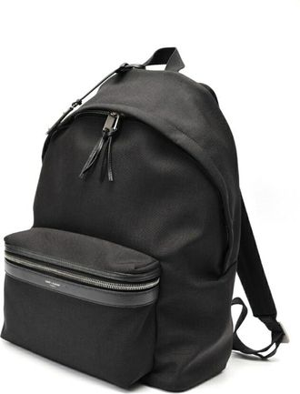 Saint Laurent Black Nylon Leather Backpack (Pre-Owned)