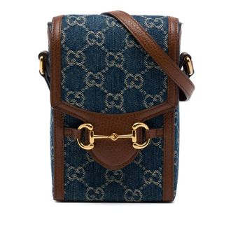 Gucci Pre-owned Gucci Mini GG Denim Horsebit 1955 Crossbody Ladies F432N0QFEQ4SWWYE