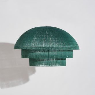 Maisons du monde L&aacute;mpara de techo no electrificada de yute trenzado verde