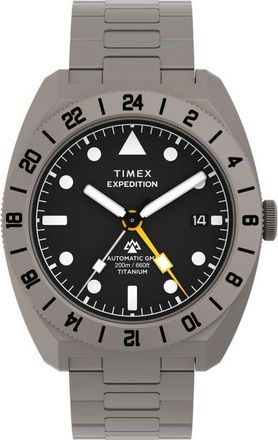 Timex Expedition Pioneer Titanium GMT Automatic Bracelet Watch, 41mm at Nordstrom