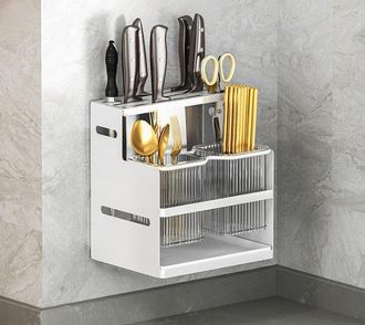 OEM Soporte Para Palillos, Soporte Para Palillos De Cocina, Soporte Para Cuchillos De Cocina, Almacenamiento De Cubiertos, Blanco, Modelo Grande, 162022cm