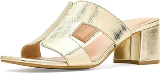 Bandolino Merring Womens Dress Sandals Gold Lizard : 7.5 M, Synthetic