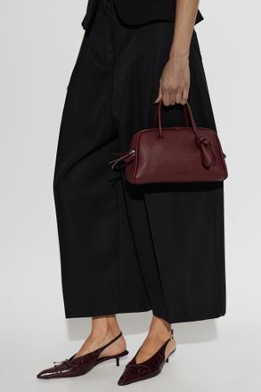 Jacquemus Leather Turismo Small Bag, Womens, Burgundy