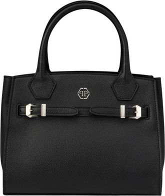 Philipp Plein Dynasty Small Shopper Bag - Dames - Handtassen - Zwart - ONE Size - Leer - Tassen