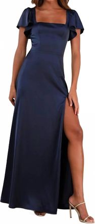 Lulus Womens Unforgettable Poise Tulle Bustier Tiered Maxi Dress In Navy Blue