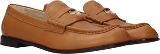 Miu Miu Womens Brown Leather Slip-On Loafers