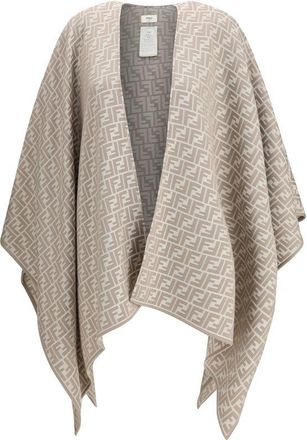 Fendi Grijze Wol Sjaal