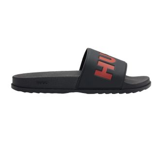 HUGO BOSS Hugo Heren-slippers met open teen (Zwart)