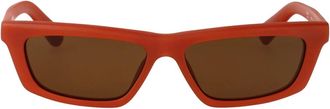 Jacquemus Trapezi Zonnebril voor een stijlvolle look - unisex - Zonnebrillen - Rood - 55 MM - Accessoires