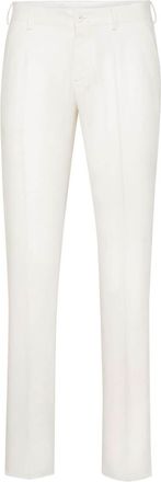 Philipp Plein linen tailored trousers - men - Linen/Flax/Cotton/Polyester - XXXL - White