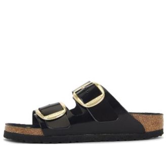 Birkenstock (WMNS) Birkenstock Arizona Big Buckle Natural Leather Narrow Fit Sandals Patent High Shine Black 1021476