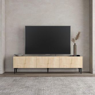 Asir Group LLC Mueble Tv, Mesa Tv, Mueble Bajo. Stand Sapphire Roble