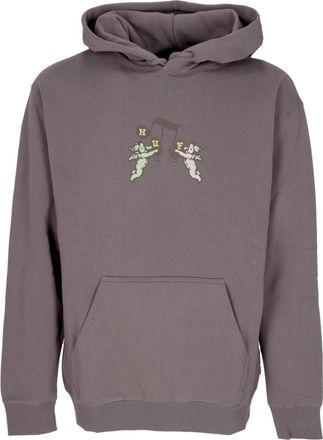 HUF Mannen Light Plum Hoodie met Songs - Heren - Hoodies - Paars - S - Katoen - Hoodies & sweatvesten