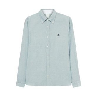 Brooks Brothers Slim Fit Oxford Overhemd met Button Down Kraag - Heren - Overhemden - Groen - Maat: 2XL Katoen