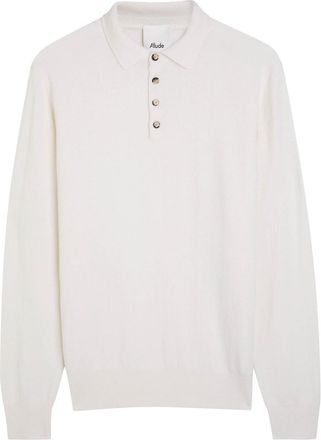 Allude Cashmere Polo Shirt - Ecru - XL