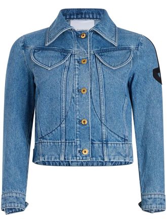 Patou Iconic denim jacket - women - Organic Cotton - 38 - Blue