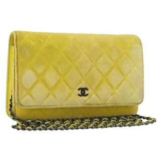 Chanel Borsa a spalla vintage in velour Pre-owned - - Pre-owned - Donna - Giallo - ONE SIZE