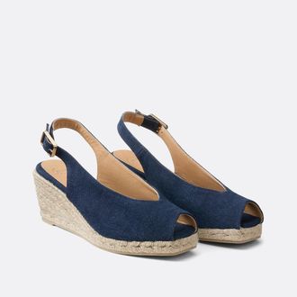 Castaner Slingback espadrilles met sleehak Dosalia