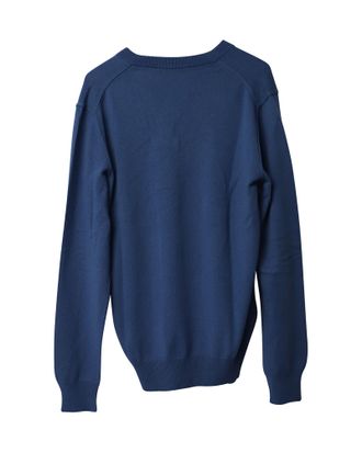 Dolce & Gabbana Pre-owned Mens & V-neck Jumper in Blue Cashmere - Size Large
