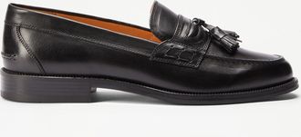 Russell & Bromley KEEBLE 3 Mens Black Leather Tassel Detail College Loafer