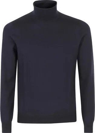 Tagliatore Truien & Vesten, Heren, Blauw, 2Xl, Wol, Maglia Collo Alto 1 Filo Merinos