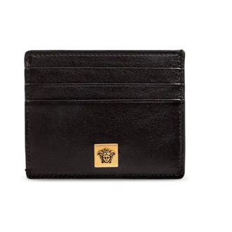 Versace Accessoires, Heren, Bruin, ONE Size, Leer, Severine Leren Kaarthouder