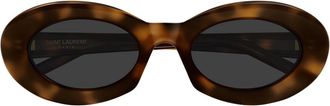 Saint Laurent Eyewear Saint Laurent Sl 594 Linea Sl Logo 009 Havana Grey Sunglasses