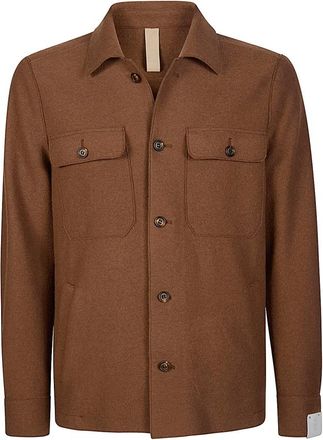 Eleventy Over Shirt Finezza 7 - Heren - Zomerjassen - Bruin - XL - Kasjmier - Jassen