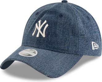 New Era MLB New York Yankees Cap hat Denim Woman Girl Blue Adjustable Unstructured Crown