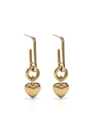 Laura Lombardi heart charm drop earrings - Gold