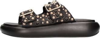 Ash Viking Soft Brasilnero - Dames - Sandalen - Zwart - 39 EU - Leer - Schoenen