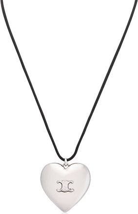 Celine Cur Triomphe Necklace In Brass With Gold Finish And Cotton