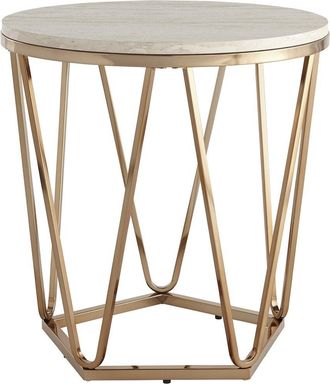 SEI Furniture Luna Round End Table