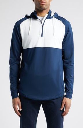 Swannies Logan Colorblock Half Zip Hoodie in Midnight Navy at Nordstrom Rack, Size Xx-Large