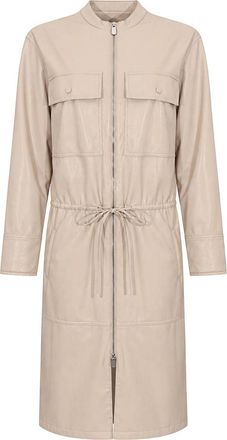 Pinko Aerides Leather Effect Midi Dress with Zip
