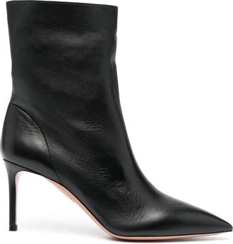 Aquazzura Matignon ankle boots 75mm - women - Calf Leather/Calf Leather/Calf Leather - 36.5 - Black