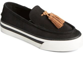 Sperry Top-Sider Sea Sailor Platform Womens Shoes Black Leather : 6.5 W (C), Rubber