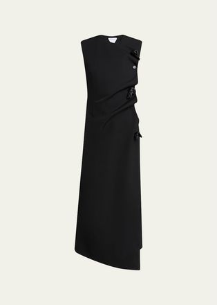 Bottega Veneta Asymmetric Neck Shift Maxi Dress