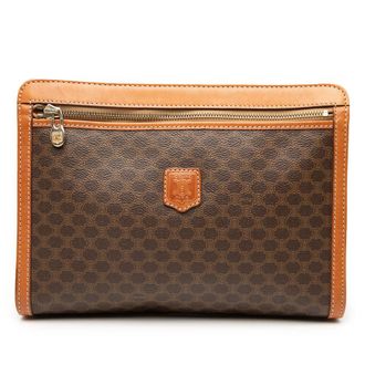 Celine Pre-owned Celine Macadam Coated Canvas Clutch Unisex LI6UE3YP040ZWQ4P