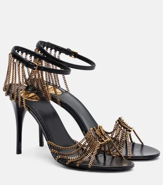 Saint Laurent Babylone 90 leather sandals