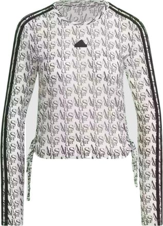 adidas (WMNS) adidas Dance Long Sleeve T-Shirt Asia Sizing White Black JI9791