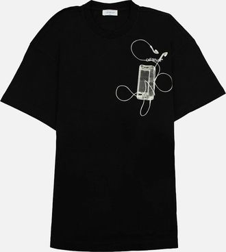 Off-white Mens Off White Scan Arr Over S/s T Shirt Black/grey - Black/Multi - Size: 42